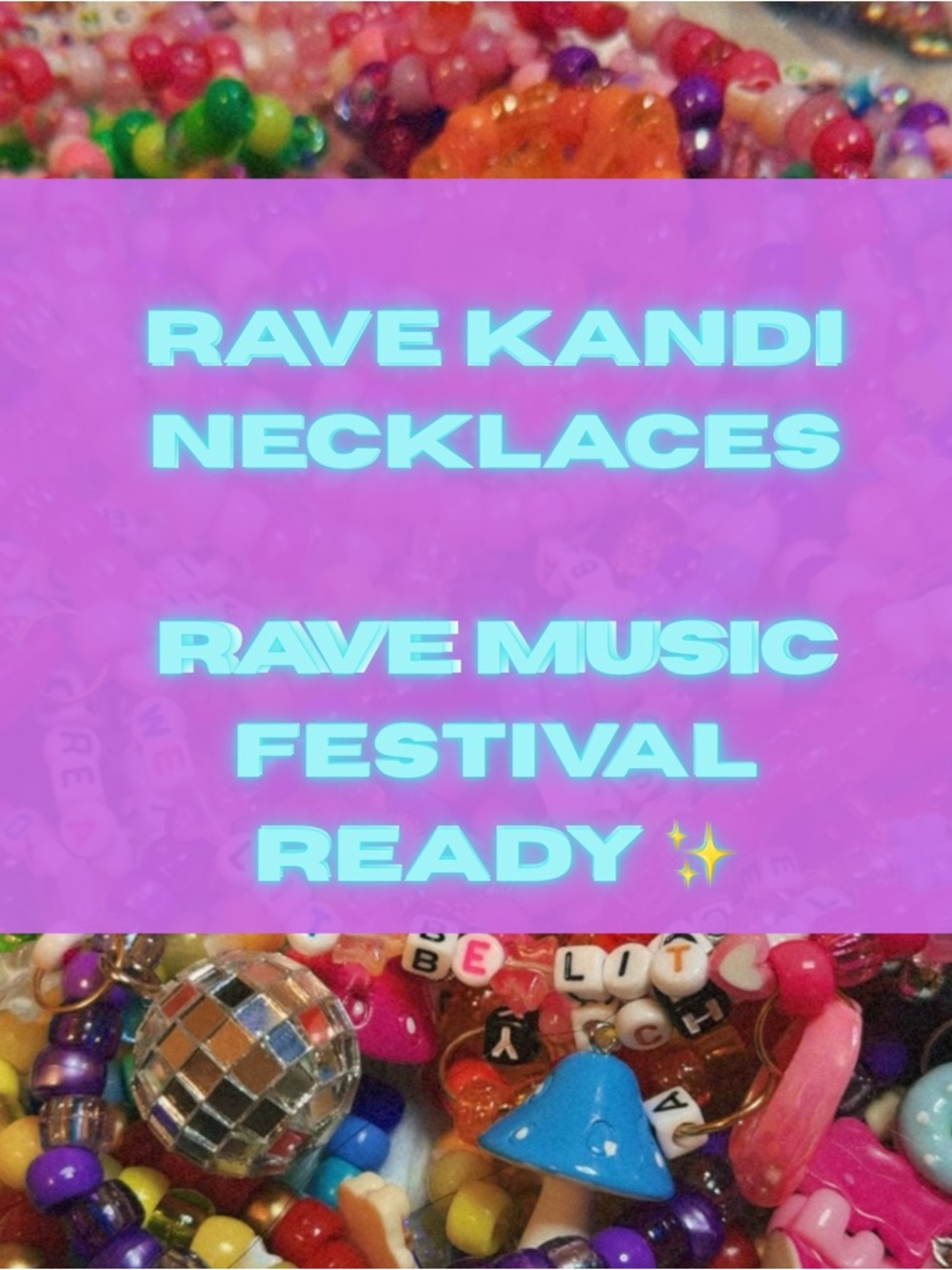 Kandi necklace for raves music festivals